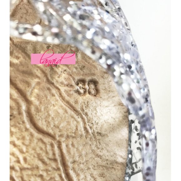 Clear Sparkly Glitter Shimmer Cut-Outs Jelly Flats - Picture 7 of 10
